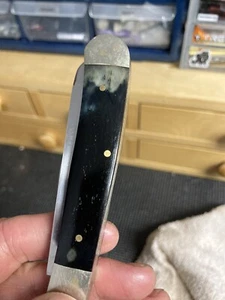 Frost Cutlery Vintage Smooth Bone Handle German Steel Rostfrei Pocket Knife 4.25 - Picture 1 of 21