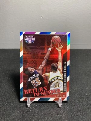 2016 Panini Totally Certified Return to Sender Red /199 Dikembe Mutombo #14 HOF - Image 1 of 2