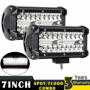 7inch LED Work Light Bar Flood Spot Combo Fog Lamp Offroad Driving Truck Lights - Picture 1 of 11