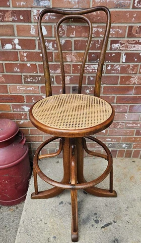 Antique Bentwood Thonet Barstool Bistro Cafe Ice Cream Parlor Swivels Cover