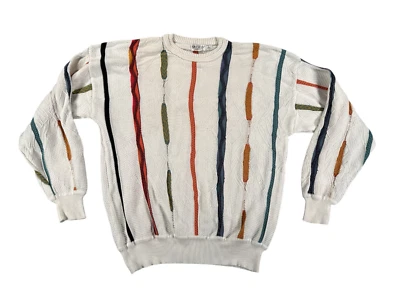 Vintage St Croix 3D Knit Sweater Mens Sz XL Biggie Coogi Cosby Style Multicolor - Image 1 of 4