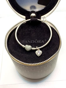 Authentic Pandora Full of Heart Limited Edition Bangle Gift Set SZ 19 NEW 794119 - Picture 1 of 6