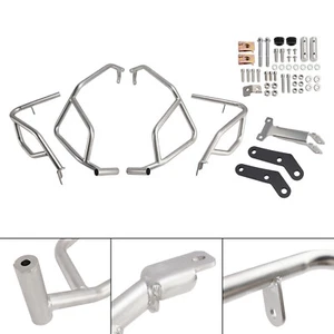 Barre Di Protezione Telaio Protezioni Acciaio D'Argento Per Honda Xl750 Transalp - Foto 1 di 12