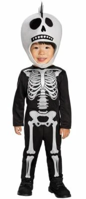 TOTALMENTE NUEVO Disfraz Esqueleto Niño Pinta Talla Punks Halloween Disfraz Talla 2T  Foto 1 de 3