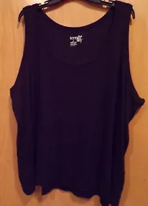 CAMISETA SIN MANGAS PARA MUJER ~ NEGRA O BLANCA ~ ACANALADA ~ para mujer TALLA EXTRA 4X (28W-30W) ~ NUEVA - Imagen 1 de 4