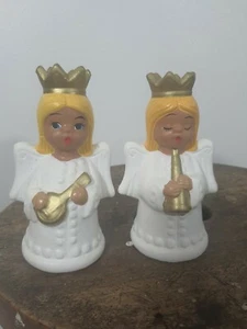 Vintage 70s Swedish Angel Candle Holder 1970s Collectible Ceramic Scandi Xmas - Picture 1 of 8