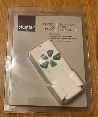 NIP Chapter Universal Ceiling Fan + Light Remote Control w/ Cradle - Image 1 of 2