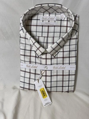 Roundtree & Yorke Gold Label Perfect Performance Button Down Shirt 2XT Plaid NWT - Image 1 of 4