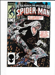 Spectacular Spider-Man #90 1ST BLACK COSTUME Ties Amazing Spider-Man #252 NM 9.4 - Picture 1 of 2