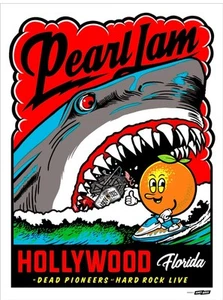 Pearl Jam HOLLYWOOD Florida Poster AP S/N #/130 Ames Bros OFFICIAL Print 2025 - Picture 1 of 1