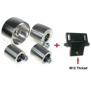Belt Grinder Wheels Set with M12 Thread Bracket Aluminum Contact Wheel Kit 2x72 - Picture 1 of 7