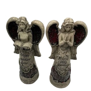 Juego de estatua de jardín de ángeles "Bendice este jardín" y "Angel reúnase aquí" - Imagen 1 de 19