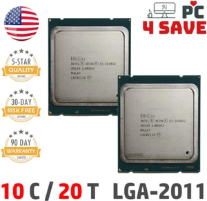 Matching Pair / Lot 2 - Intel Xeon E5-2690 V2 SR1A5 10-Core LGA 2011 Server CPU - Picture 1 of 3