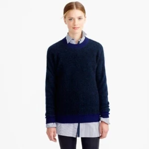 J Crew Boyfriend-Pullover angeraut Mohair Wollmischung Größe Small *defekt* - Bild 1 von 8