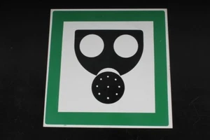 Schild Hinweisschild grün Atemschutzmaske Maske Atemschutz 21cm x 21cm - Bild 1 von 3