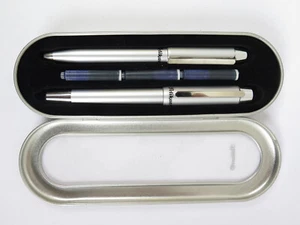 Pelikan Schreibset Füller M-Feder & Kugelschreiber silber mit Tintenpatronen OVP - Bild 1 von 4