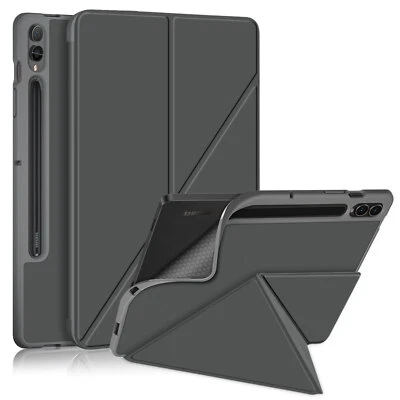 For Samsung Galaxy Tab S9 S9+ Transformer Stand Leather Auto Smart Case Cover - Image 1 of 4