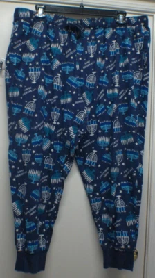 МУЖСКИЕ HAPPY HANUKKAH XXL, ТЕМНО-СИНИЙ, ПИЖАМА LOUNGE, ШНУРОК БЛИЗКО БРЮКИ - Изображение 1 из 4