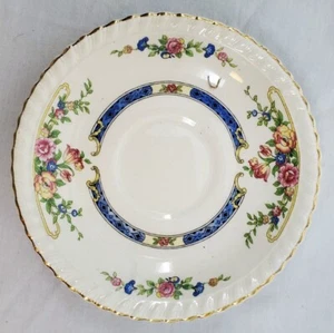 VINTAGE ~ Old English Johnson Bros. - 5.5" #B Saucer Floral w/Gold Rim - 007 - Picture 1 of 7