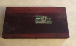 Vintage 1940's Henry L. Hanson Tap & Die Set, Wooden Box,  Worcester, Mass.USED - Picture 1 of 11