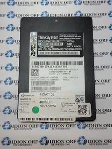 LENOVO 480GB 2.5" SATA SSD MZ7LM480HMHQ-000V3, Grade B, SKU 2794 - Picture 1 of 2