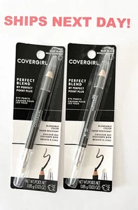 Lot 2 Covergirl Perfect Blend by Perfect Point Plus Eye Pencils #100 Basic Black - Picture 1 of 1