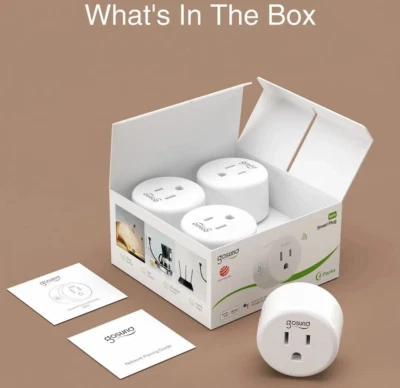 (4pc Pack) WiFi Smart Plug Socket Outlet APP Control Works with Alexa & Google - Image 1 of 4