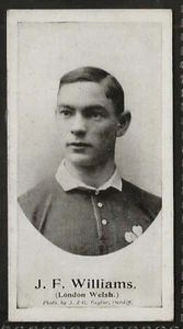 TC010-TADDY-FOOTBALLERS RUGBY 1906 (NEW ZEALAND)- LONDON WELSH - JF WILLIAMS - Picture 1 of 2
