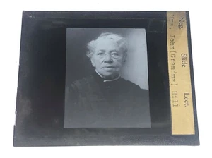 Mrs John Grandma Hill Roselle NJ Antique Glass Magic Lantern Slide Historical - Picture 1 of 2