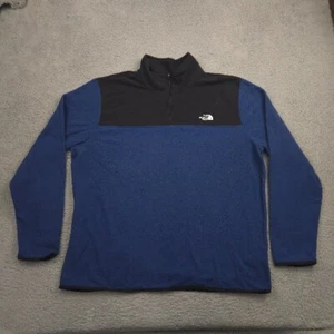 The North Face Herren 100 Gletscherblau Schwarz Viertelreißverschluss Fleecepullover Gr. 2XL - Bild 1 von 11