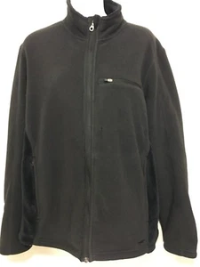 Horny Toad Mens M Black Fleece Zip-Front Jacket Roomy - Picture 1 of 5