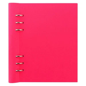 Filofax A5 Saffiano Clipbook Personal Organiser Planner Stationery Fluoro PNK - Picture 1 of 4