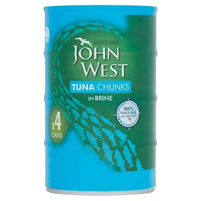 John West 100% Traceable Tuna Chunks In Brine - 145g (Pack Of 4) - Muy Delicioso • 153.99$