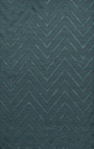 Blue Transitional Hand Hooked Stripes Chevrons Zig Zags Area Rug Striped DV4 - Picture 1 of 35