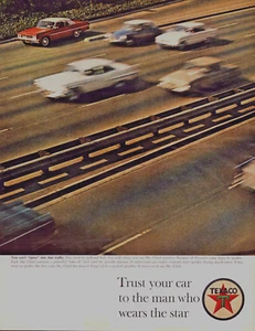 Vintage 1963 Texaco Trust Your Car To the Man Who Wears The Star Advertisment - Picture 1 of 1