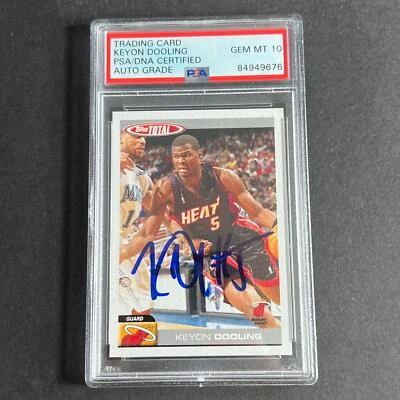 2004-05 Topps Total Keyon Dooling #144 Signed Card AUTO 10 PSA Slabbed Heat - Image 1 of 2
