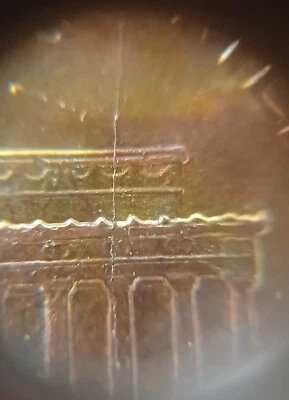 1996 Lincoln Cent 2 Long Die Breaks Cracks From Columns To The Rim Both Reverse - Image 1 of 4