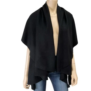 LOOK Sweater Women One Size Black Cardigan Shawl Vest Sleeveless Multi Way NWT - Picture 1 of 8