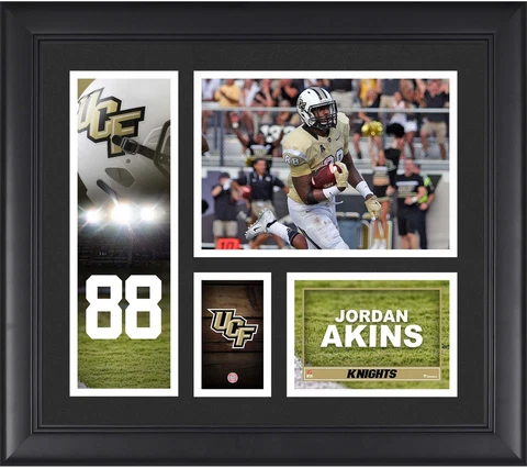 Jordan Akins UCF Knights Framed 15" x 17" Player Collage Cover