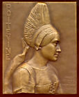 1930 Poitevine Regional Dress 62mm*48mm bronze plaque by Ernesta Robert-Merignac