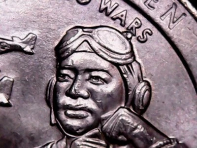 Lot of 2 2021 P Tuskegee Airmen Quarter  Die Chip Head Error -Smoking Plane - Image 1 of 4