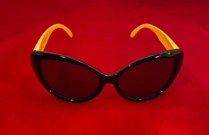 Gymboree Vintage Girl's Cat Eye Sunglasses One Size Black and Yellow - Picture 1 of 4