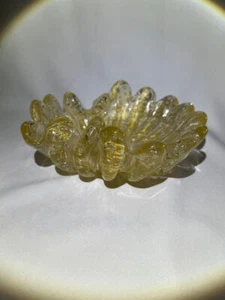 Vintage Gold Murano Barovier + Toso Clam Shell Aventurine Bullicante - Picture 1 of 4