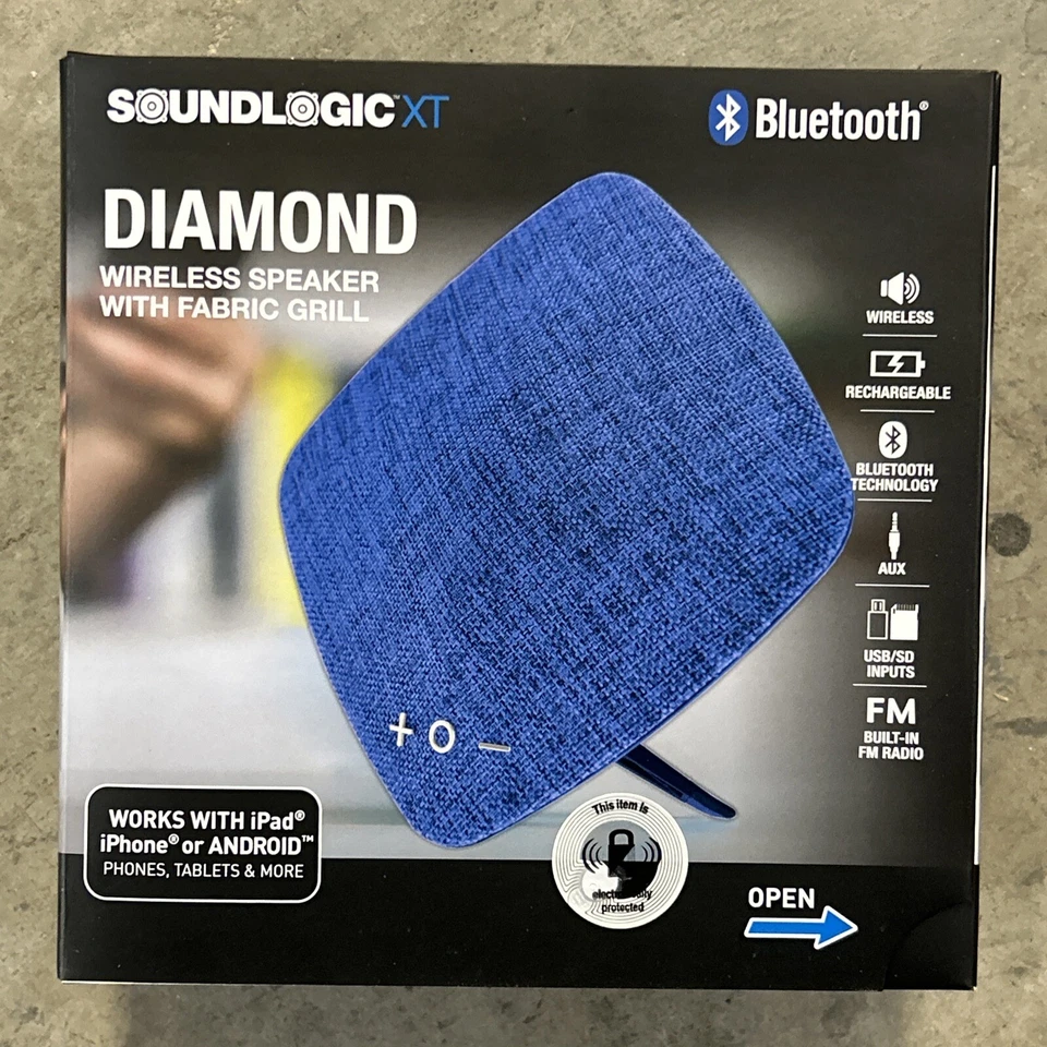 NEW Soundlogic XT Diamond Wireless Speaker With Fabric Grill 242773 - Image 1 of 4