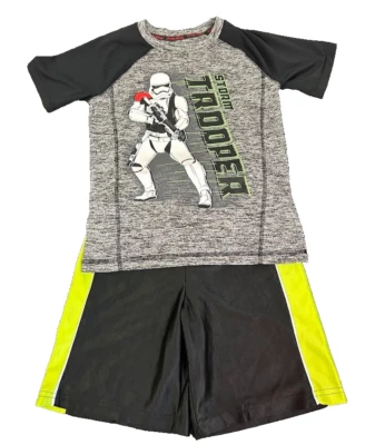 Abito Star Wars Storm Trooper stampa grafica maglietta atletica corta ragazzo bambino taglia 6 - Immagine 1 di 4