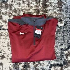 Nike Dri-Fit Sideline Golf Coaches 1/4 Zip Pullover - Size L - Maroon - DH3410