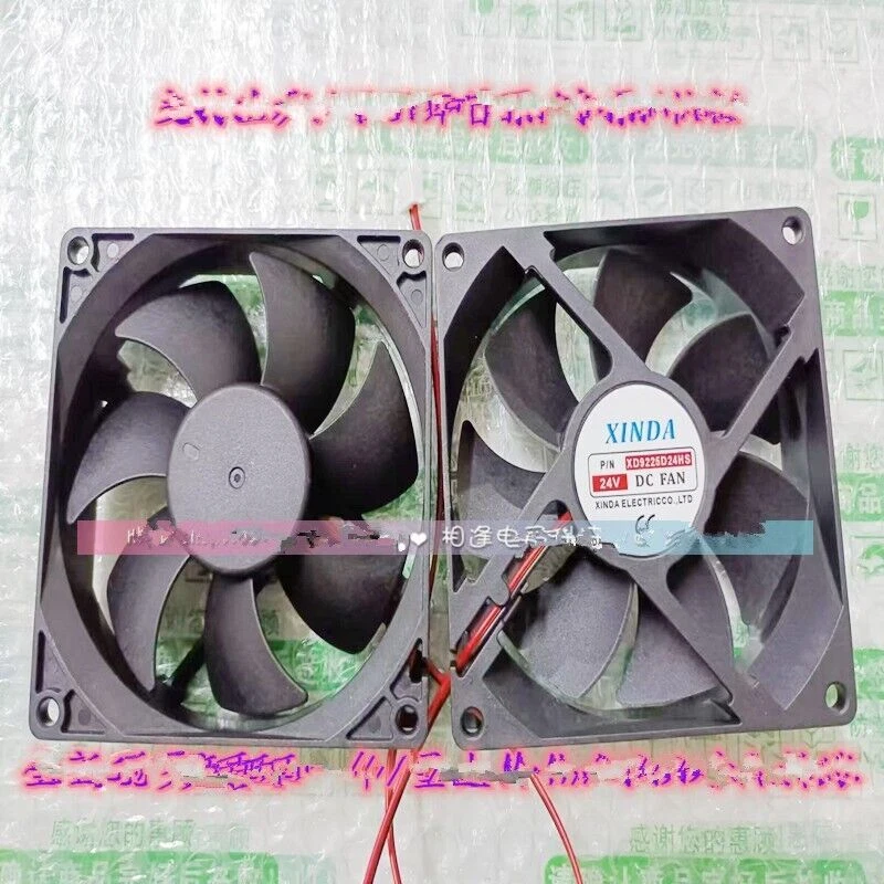 1 PZ XINDA Ventilatore XD9225D24HS DC24V 9225 9cm 2 fili ventola di raffreddamento - Immagine 1 di 1