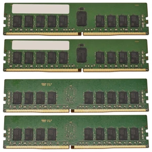 64GB Samsung 4x16GB 1Rx4 PC4-2400T-R Server RAM ECC DDR4 M393A2K40BB1-CRC0Q - Bild 1 von 4