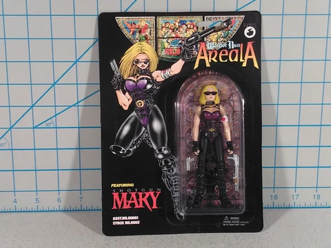 Warrior Nun Shotgun Mary Action Figure, Ben Dunn & Antarctic Press 1997 Cover