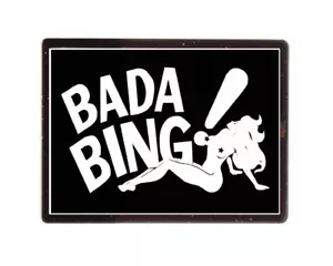 Bada Bing I Soprano insegna magnetica mazza a strisce frigorifero, scrivania, ovunque - Foto 1 di 2